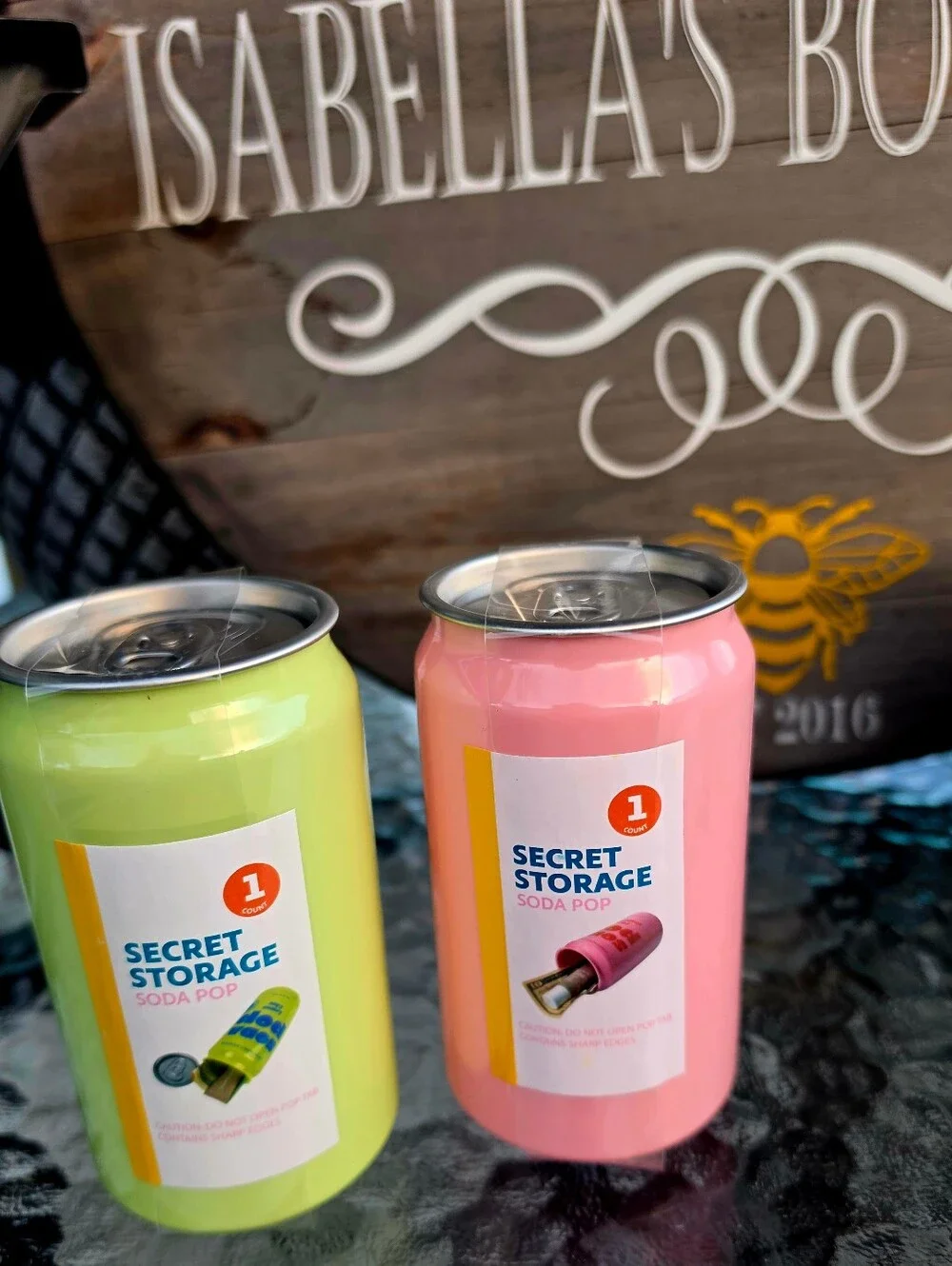 2 Secret Compartment Soda Pop  Cans
